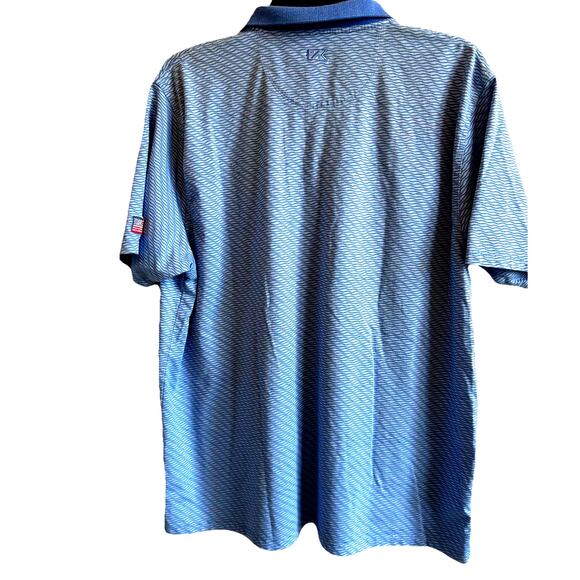 Cutter & Buck Mens XXL McDonalds Logo Polo Shirt Blue Striped LPGA Preppy VTG - Picture 7 of 9